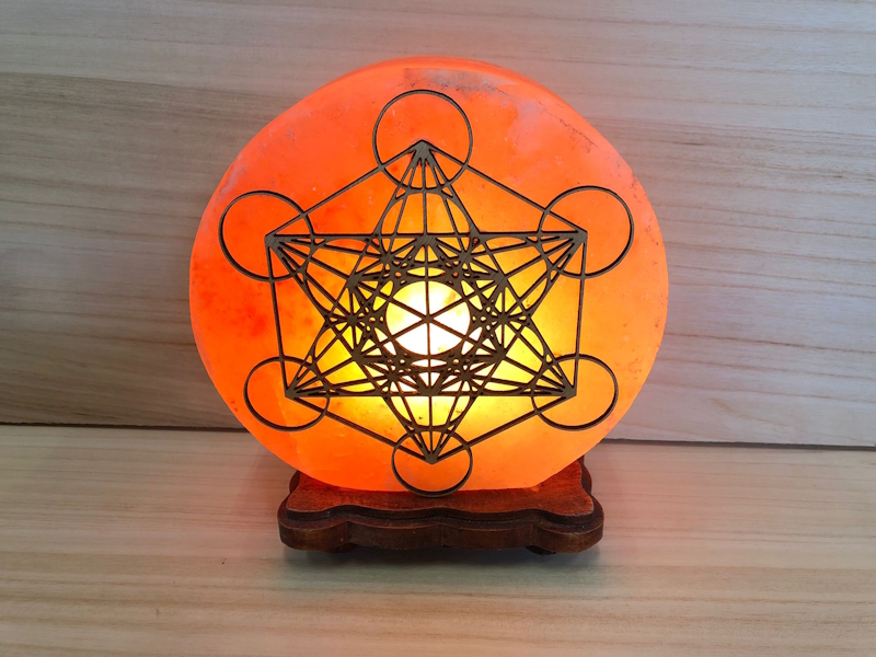 Lámpara sal 3D Metatron